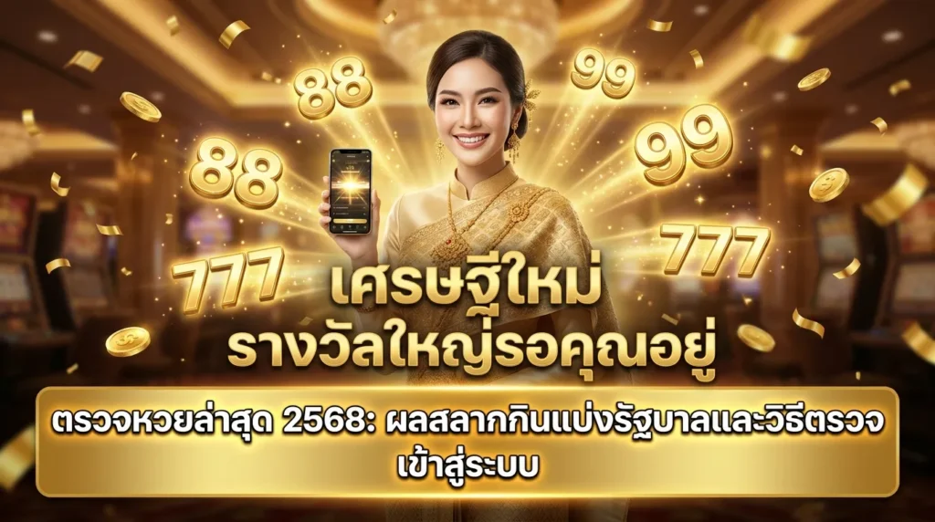 ภาพประกอบหัวข้อ ตรวจหวยล่าสุด 2568: ผลสลากกินแบ่งรัฐบาลและวิธีตรวจ — ตรวจหวยล่าสุด 2568: ผลสลากกินแบ่งรัฐบาลและวิธีตรวจ