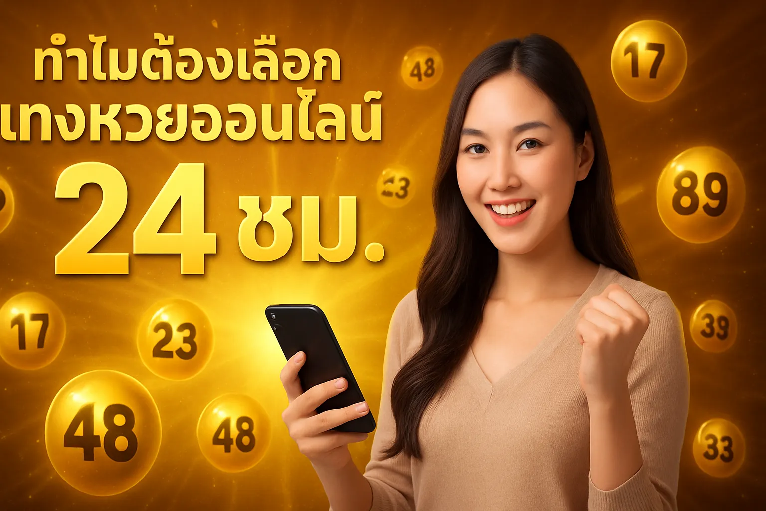 ภาพประกอบหัวข้อ ทำไมต้องเลือกแทงหวยออนไลน์ 24 ชม