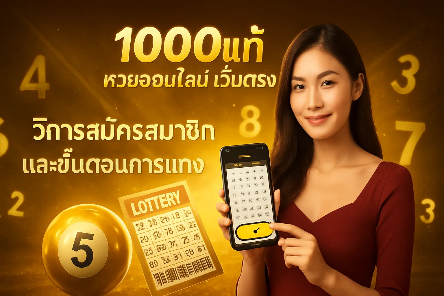 ภาพประกอบหัวข้อ วิธีการสมัครสมาชิกและขั้นตอนการแทงหวย