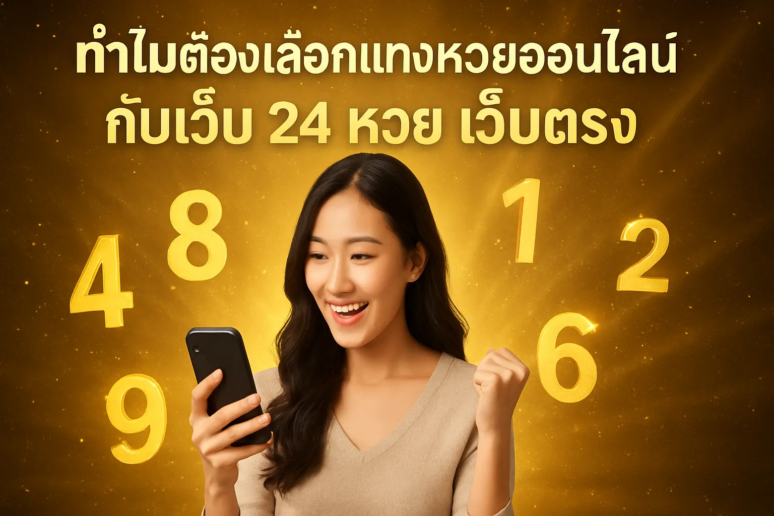 ภาพประกอบหัวข้อ ทำไมต้องเลือกแทงหวยออนไลน์กับเว็บ 24 หวย เว็บตรง